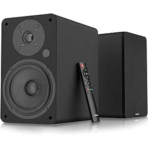 VULKKANO A5 ARC aktīvais skaļrunis ar 5,25 collu zemfrekvences skaļruni, Bluetooth 5.0, HDMI ARC, optiskais, RCA, USB, ar zemfrekvences skaļruņa izeju, HiFi plaukta skaļrunis ar elegantu dizainu