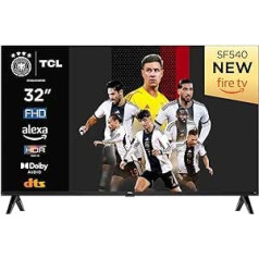 TCL 32SF540-32 collu FHD viedais televizors — HDR un HLG-Dolby Audio DTS virtuālais X/DTS-HD metāla malu divjoslu WiFi 5 ar Fire OS 7 sistēmu