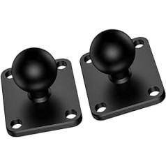 1 Inch Ball Connector with Square Base, Hollow Ball Adapter, Motorcycle Satellite Navigation Mount, GPS Ball System, Compatible with RAM Mount/iMESTOU Mount (2Pcs SZZS-R6)