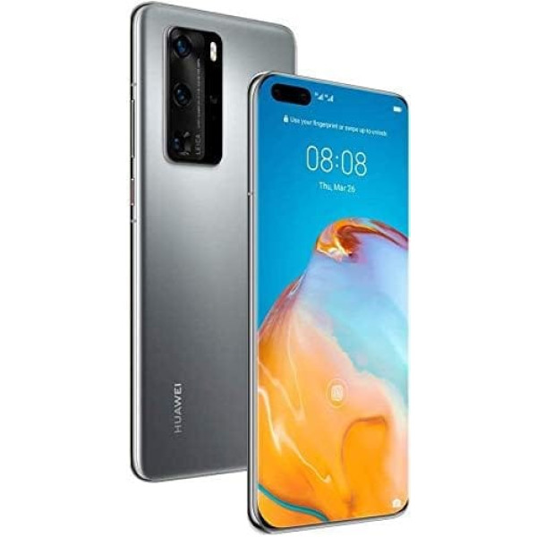 HUAWEI P40 Pro — viedtālrunis 256 GB, 8 GB RAM, divas SIM kartes, Silver Frost