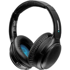 Blaupunkt aktīvās trokšņu slāpēšanas Bluetooth 5.0 austiņas HPB 200 — pār ausīm salokāmas austiņas ar USB-C savienojumu, 26 stundu darbības laiks un iebūvēts mikrofons, brīvroku zvani viedtālrunim un