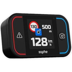 Saphe Drive Pro ātruma kameru brīdinājums par automašīnu | Dati no Blitzer.de | Brīdina par radaru ātruma kameru apdraudējumiem | Savienojums, izmantojot Bluetooth | Nepieciešams abonements