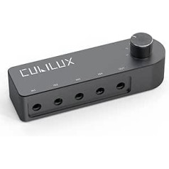 Cubilux pasīvais audio pārslēdzējs, divvirzienu 1–4 3,5 mm ligzdas skaļruņu slēdzis, 4 kanālu stereo papildu slēdža selektors austiņām, personālajam datoram, klēpjdatoram, tālrunim, skaņas sistēmai