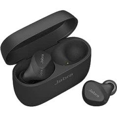 Jabra Elite 4 aktīvās ieliekamās Bluetooth austiņas — patiesas bezvadu austiņas ar drošu piegulšanu, 4 iebūvēti mikrofoni, aktīvā trokšņu slāpēšana un regulējama dzirdes funkcija — melna