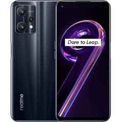 realme 9 Pro 5G viedtālrunis bez līguma, jaudīgs 5000 mAh akumulators, Qualcomm Snapdragon 695 procesors Android mobilais tālrunis, 33 W dart uzlāde, Ultra Fluid 120 Hz displejs, Dual Sim, 6 + 128 GB, pusnakts melns