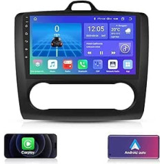 Ossuret 9 collu automašīnas stereo GPS navigators, kas piemērots Ford Focus Exi 2004-2011, 4+32 GB Android 12 astoņkodolu automašīnas radio Atbalsta Carplay Android automašīnas Bluetooth laikapstākļu displeju WiFi 4G