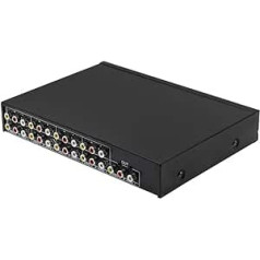 QiCheng & LYS 8 Port Input 1 Output Video Audio AV RCA Switch Selection Box (8 Way Audio)