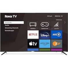 RCA Roku TV 65 collu (164 cm) viedais televizors UHD 4K HDR 10 Dolby Audio darbojas ar Apple TV+ Netflix Disney+ YouTube Prime video trīskāršais uztvērējs HDMI USB WiFi