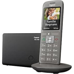 Gigaset CL660 - Cordless phone with large TFT color display - User interface, Large Address Book, Slim Design Telephone, Anthracite Black