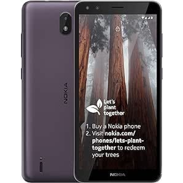 Nokia C01 Plus UK 5,45 collu Android (Go Edition) viedtālrunis (purpursarkans) bez SIM bloķēšanas ar 1 GB RAM un 16 GB atmiņas ietilpību (divās SIM kartes)