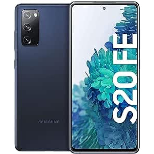 Samsung Galaxy S20 FE viedtālrunis, 6,5 collu Super AMOLED displejs, 4500 mAh akumulators, 32 MP pašbildes kamera, ventilatora versija — vācu versija (128 GB ar 4G, Cloud Navy), SM-G78