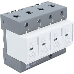 4P PV House Surge Protector TH35mm Wide DIN Rail Guard BEM LY100KA 220V/380V SPD Surge Arrester Low Voltage Discharge Lightning Protection