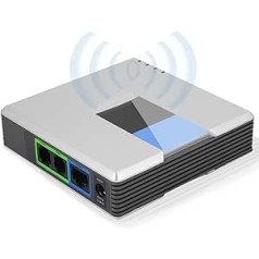 Zerone VOIP Gateway Dual Ports SIP V2 Protocol Faksa interneta tālruņa adapteris ar RJ 45 kabeli (ES spraudnis)