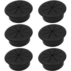 WANGCL Pack of 6 Flexible 2 Inch Desk Grommet for Organising Wires and Cables on Office Appliances for Computer Desks, Shelves and Furniture