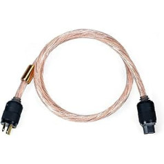 iFi Nova IEC barošanas kabelis — 24 k apzeltīti bezskābekļa vara vadītāji — atsevišķu elektropārvades līniju vienlaicīga ekranēšana — pastāvīga pretestība — dubultā apļveida spirāles konstrukcija