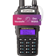 MIRKIT Walkie Talkie BAOFENG UV-82 MK5 MaxPower - Radio with 2800 mAh Battery - Radio 10 km Range with Headset - VHF/UHF Radio Dual Band Radio 128 Channels - Handheld Radio UV 82 (No FM)