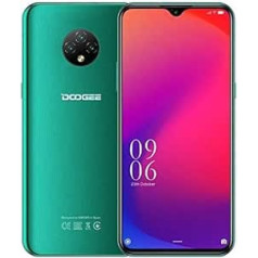 4G Smartphone without Contract, DOOGEE X95 PRO (4GB + 32GB), Helio A20 Dual SIM Android 10 Mobile Phone, 6.52 Inch Water Drop Full Screen, 4350mAh Battery, 13MP Triple Camera, GPS WiFi, G Face detection G. Green