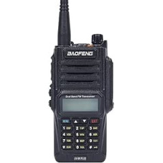 BAOFENG UV-9R Plus 8-Watt IP67 Dual Band Rechargeable Two-Way Radio (144MHz-146MHz VHF & 430MHz-440MHz UHF) Includes Full Kit, Black