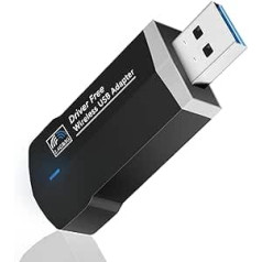 1300 Mbit/s WLAN Stick: 5.8/2.4 G Dual Band USB WLAN Stick for PC, USB 3.0 WLAN Adapter PC, 802.11ac MU-MIMO WLAN USB (Plug & Play), Mini USB WLAN Stick for Windows XP/Vista/11/10/8.1/8/7