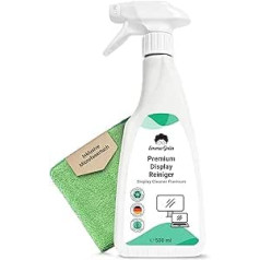 Emma Grün® Screen Cleaner Spray for Smartphones, Laptops & TVs [Includes Microfibre Cloth] - Screen Cleaner Spray & Screen Cleaner - Removes Grease & Fingerprints - Monitor Cleaner Made in Germany