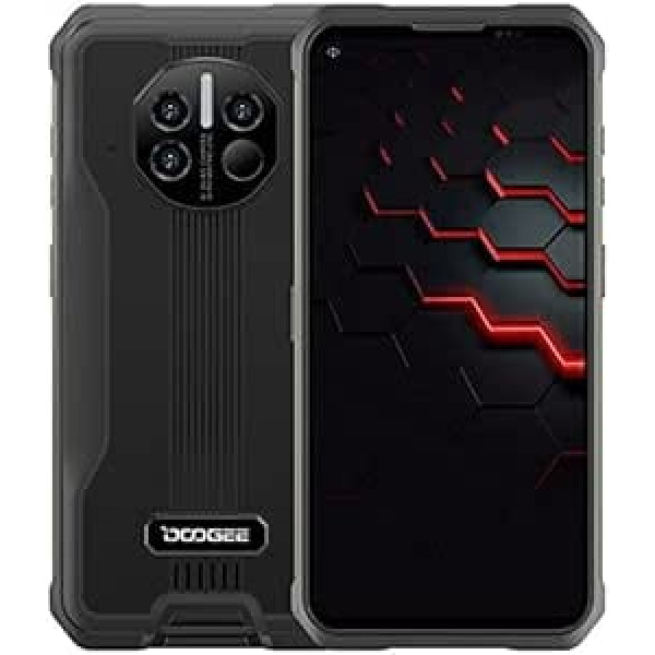 5G āra viedtālrunis bez līguma DOOGEE V10, 8500 mAh akumulators, infrasarkanais pieres termometrs, 6,39 collu Android 11 IP68 triecienizturīgs viedtālrunis, 48 MP trīskārša kamera, bezvadu uzlāde, 8 GB + 128 GB