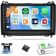 [2G + 64G] CAMECHO Android 13 Carplay stereo ierīce Mercedes Benz W169 W245 B160 B170 B180 B200 W639 Vito Viano W906 Sprinter ar Android automašīnu, 9 collu automašīnas radio ar GPS navigāciju WiFi BT FM/RDS + AHD