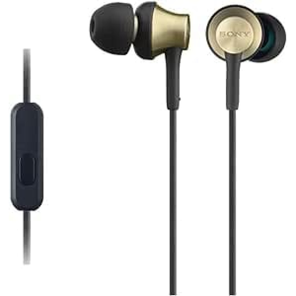 Sony MDR-EX650APT In-Ear-Kopfhörer, Messinggehäuse, Austiņas, Mikrofons, Austiņas, zelta