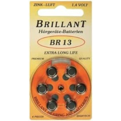 60 x Brillant BR 13 Orange dzirdes aparātu baterijas