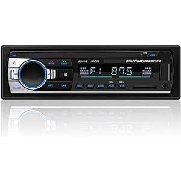 Andven automašīnas radio Bluetooth, automašīnas FM radio atbalstīts brīvroku komplekts un tālvadības pults, MP3 multivides atskaņotājs ar USB/SD/AUX