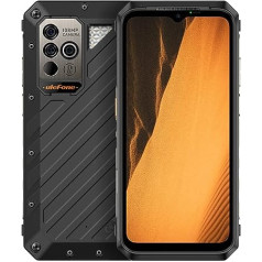 Ulefone Power Armor 19 āra mobilais tālrunis bez līguma, 108MP trīskāršā kamera, 12GB + 256GB, 6,58 collu 120Hz FHD+, IP68 ūdensizturīgs Android 12 viedtālrunis Dual SIM, termometrs, bezvadu uzlāde, GPS NFC