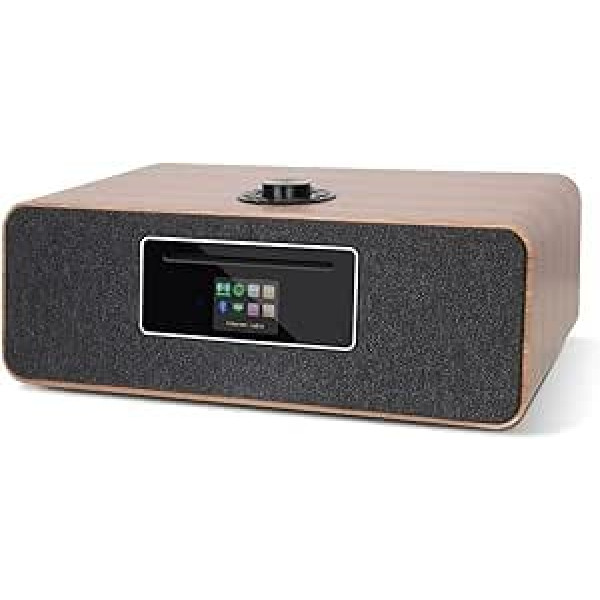 MangoKit MS5 DAB/DAB+ un FM WiFi interneta radio, digitālais radio ar stereo CD atskaņotāju, Bluetooth, Spotify savienojamība, modinātājs, izslēgšanās taimeris, USB, tālvadības pults un lietotņu vadība (valrieksts)