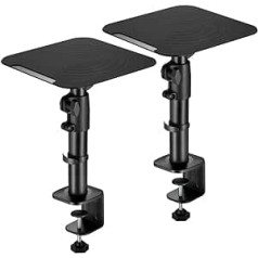 mywall HS30L Universal Speaker Desk Mount Tilting +/-15° with a Load up to 15 kg Black 2 Stands for Speaker Boxes