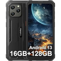 Blackview BV5300 Plus āra mobilais tālrunis bez līguma Android 13 āra viedtālrunis 16 GB RAM 128 GB ROM (1 TB paplašināms) āra mobilais tālrunis 6,1 collas HD+ 6580 mAh, 13MP + 5MP, 4G Dual SIM,