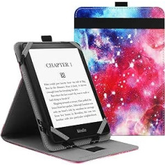 VOVIPO universālais futrālis 6 collu, 6,8 collu Kindle Paperwhite e-lasītājiem, Folio statīva aizsargmaciņš ar rokas siksnu, kas ir savietojams ar Kindle/Kobo/Tolino/Pocketook/Sony 6–6,8 collu e-grāmatu lasītāju-Galaxy