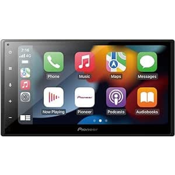 Pioneer SPH-DA360DAB-F 2 DIN multivides uztvērējs, kapacitatīvs 6,8 collu skārienpanelis ar Wi-Fi, Apple CarPlay, Android Auto un DAB+, iekļauts ekrāna aizsargs