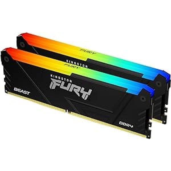 Kingston Fury Beast RGB 32GB 3200MT/s DDR4 CL16 DIMM (Kit of 2) PC Memory KF432C16BB12AK2/32