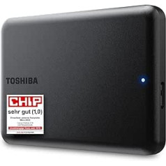 Toshiba Canvio Partner 2 TB, pārnēsājams, 2,5 collu ārējais cietais disks, USB 3.2 Gen 1, saderīgs ar Mac un Windows, barojas ar USB