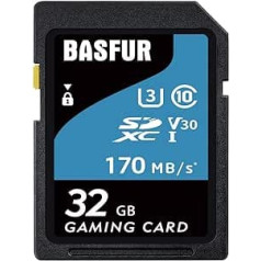 Basfur SD Speicherkarte 32 GB, geeignet für Handys, Computer, Drohnen und andere Android Geräte, Apvienotā kārta ar augstu ātrumu 170 MB/s, A2 U3 V30