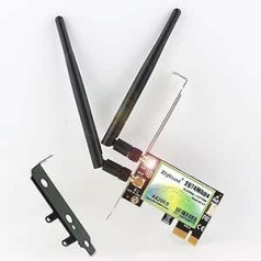 Ziyitoud WiFi 6 Bluetooth 5.2 PCIe WLAN karte, Intel AX200 3000 Mbit/s WLAN tīkla kartes adapteris divjoslu gigabitu bezvadu karte, 2 noņemamas antenas, piemērota galda/datora spēlēm