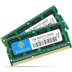 Rasalas 8 GB komplekts (2 x 4 GB) PC3-10600 DDR3 1333 MHz Sodimm atmiņas modulis AMD Intel klēpjdatoram, MacBook Pro 13/15/17 collu Early Late 2011, iMac 21,5 Inch Mid Late 2011, 27 Inch 1d