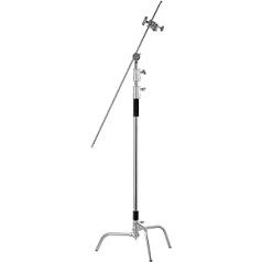 C Stand PRO STUFF Lighting Tripod Lightweight Stainless Steel Photo Lamp Stand High Quality C Stand Tripod with Extension Arm and Adjustable 120cm Base