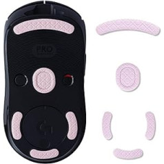 2 komplekti Mouse Skates Feet Super Glide priekš Logitech G PRO bezvadu spēļu peles, PTFE materiāls, 3D izliekts samazina berzi uz slīdošām kājām, rozā peles pēdu nomaiņas komplekts