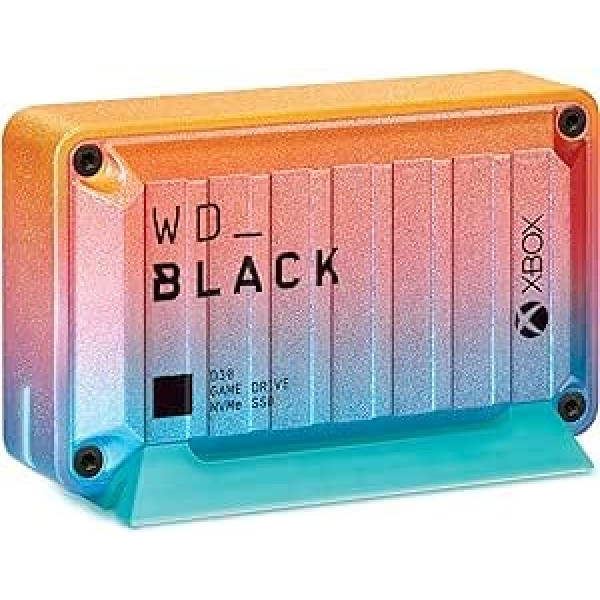 WD_Black D30 1 TB Game Drive SSD Xbox The Limited Summer Collection, 1 mēneša Xbox Game Pass Ultimate, pārsūtīšana ar ātrumu līdz 900 MB/s, saderīgs ar Xbox Series X|S