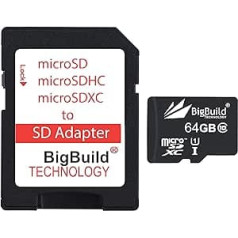 BigBuild Technology 64GB Ultra Fast 80MB/s microSDXC Memory Card Compatible with Motorola Moto G31, G40 Fusion, G41, G50, G51, G60, G60S Mobile