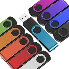 10 x 16GB USB Flash Drive 16GB USB Flash Drive USB 3.0 Memory Stick Data Stick Metal Multicoloured Memory Sticks for Laptop Notebook TV Car Radio Kepmem