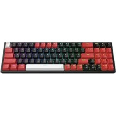 Redragon K628 Pro 75% bezvadu RGB spēļu tastatūra ar 3 režīmiem, 78 taustiņi, karstā režīmā maināma kompakta mehāniskā tastatūra, sarkans slēdzis