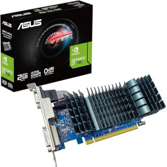 ASUS GeForce GT 730 2GB DDR3 EVO zema profila grafikas karte - 0dB klusajiem HTPC, 2GB DDR3 atmiņa, pasīvā dzesēšana - GT730-SL-2GD3-BRK-EVO