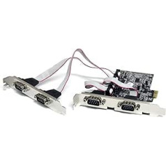 StarTech. com 4 portu RS232 PCI Express seriālā karte ar 16550 UART 4 portu RS-232/