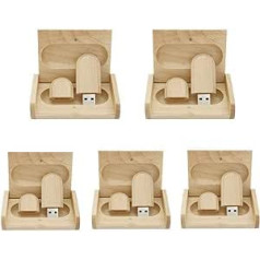 5 x Wooden USB Flash Drive 2.0/64GB