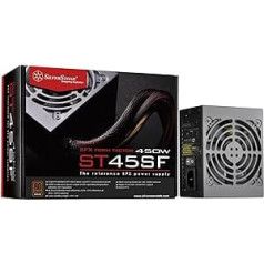 SilverStone SST-ST45SF v 3.0 — SFX sērija, 450 W 80 Plus Bronze Flüsterleises PC-Netzteil ar 92 mm-Lüfter